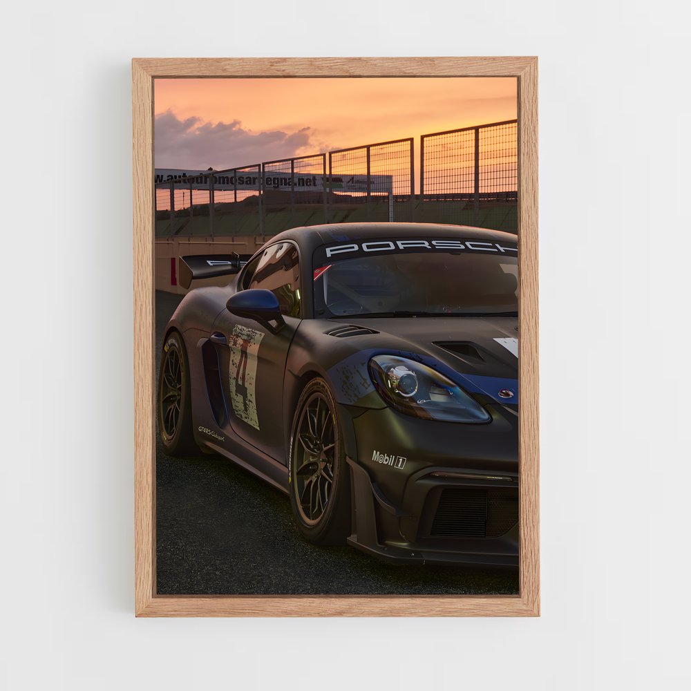 Poster Cayman Noir – affiche Porsche (vue 4)